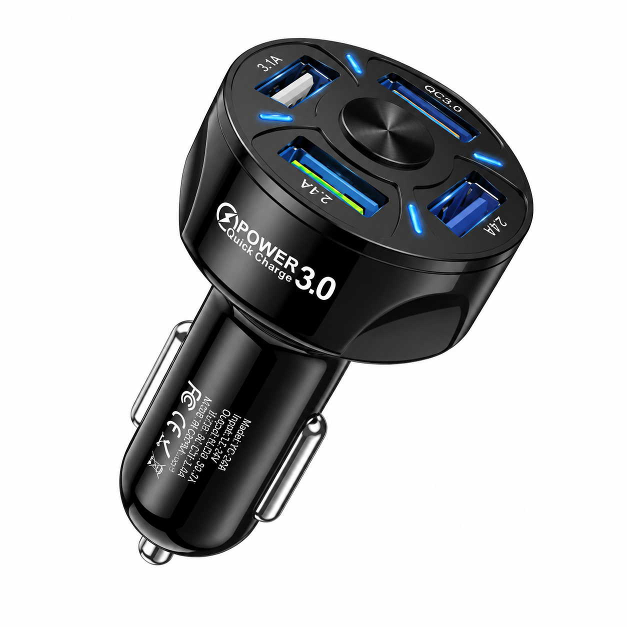 Ավտոմեքենայի արագ USB լիցքավորիչ 4 մուտքով (4 Port USB Car Charger)