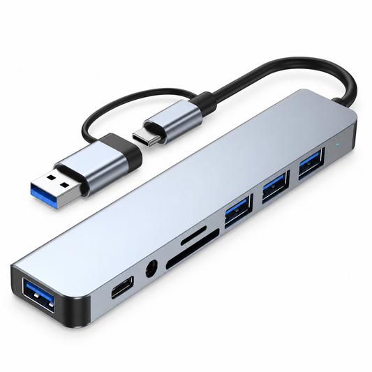 8-ը 1-ում USB հանգույց (USB hub) Type-C + USB 3.0