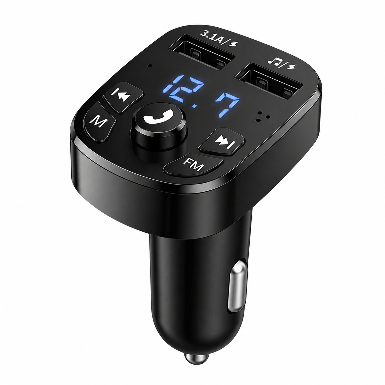 Ավտոմեքենայի Bluetooth FM փոխանցիչ / լիցքավորիչ (FM Transmitter / Charger)