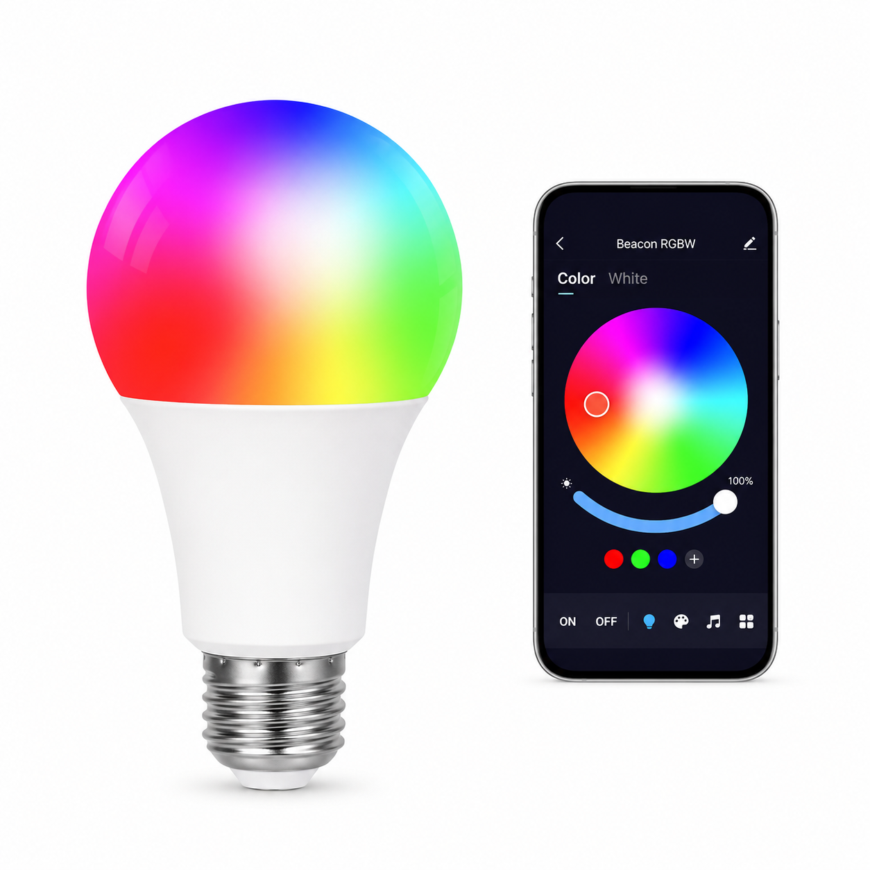 Սմարթ RGB LED լամպ E27 (App Control RGB Bulb)