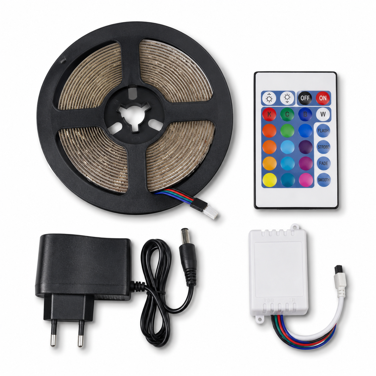 RGB LED ժապավեն լույս հեռակառավարմամբ (RGB LED Strip Light)