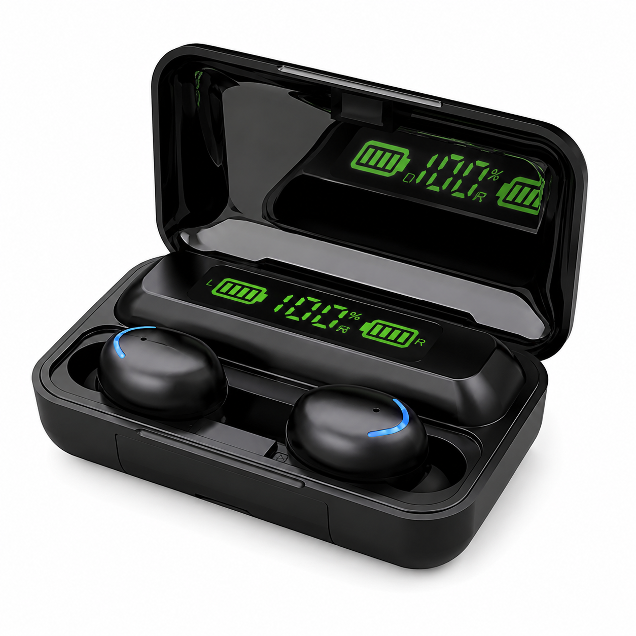 Անլար Bluetooth ականջակալներ էկրանով լիցքավորման տուփով (F9 TWS Wireless Bluetooth Earbuds)