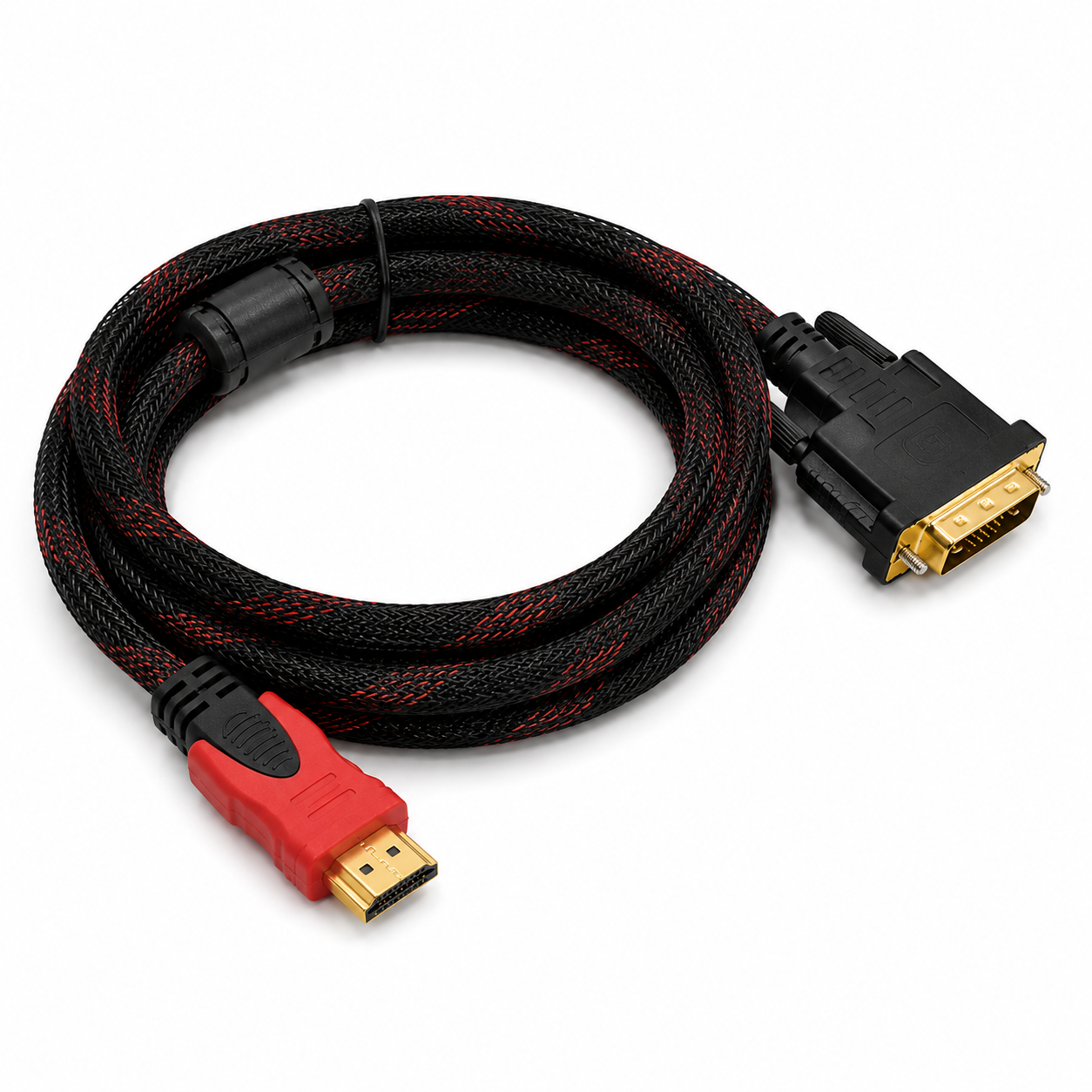 1.4V HDTV to DVI cable նեյլոնե մալուխ 1.5մ