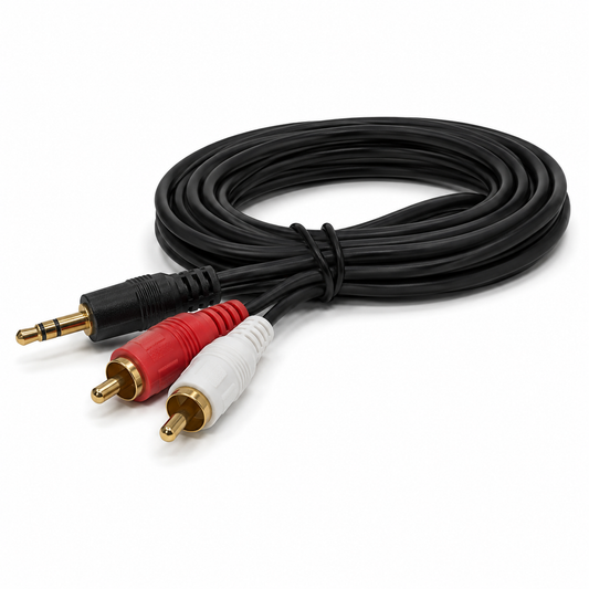 3.5mm Stereo to 2RCA 1x2 cable աուդիո մալուխ 1.5մ