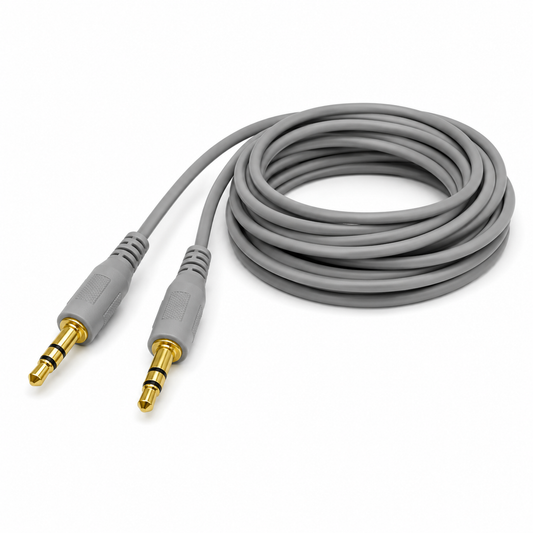 Մոխրագույն 3.5mm Stereo AUX աուդիո մալուխ Cable 1.5մ