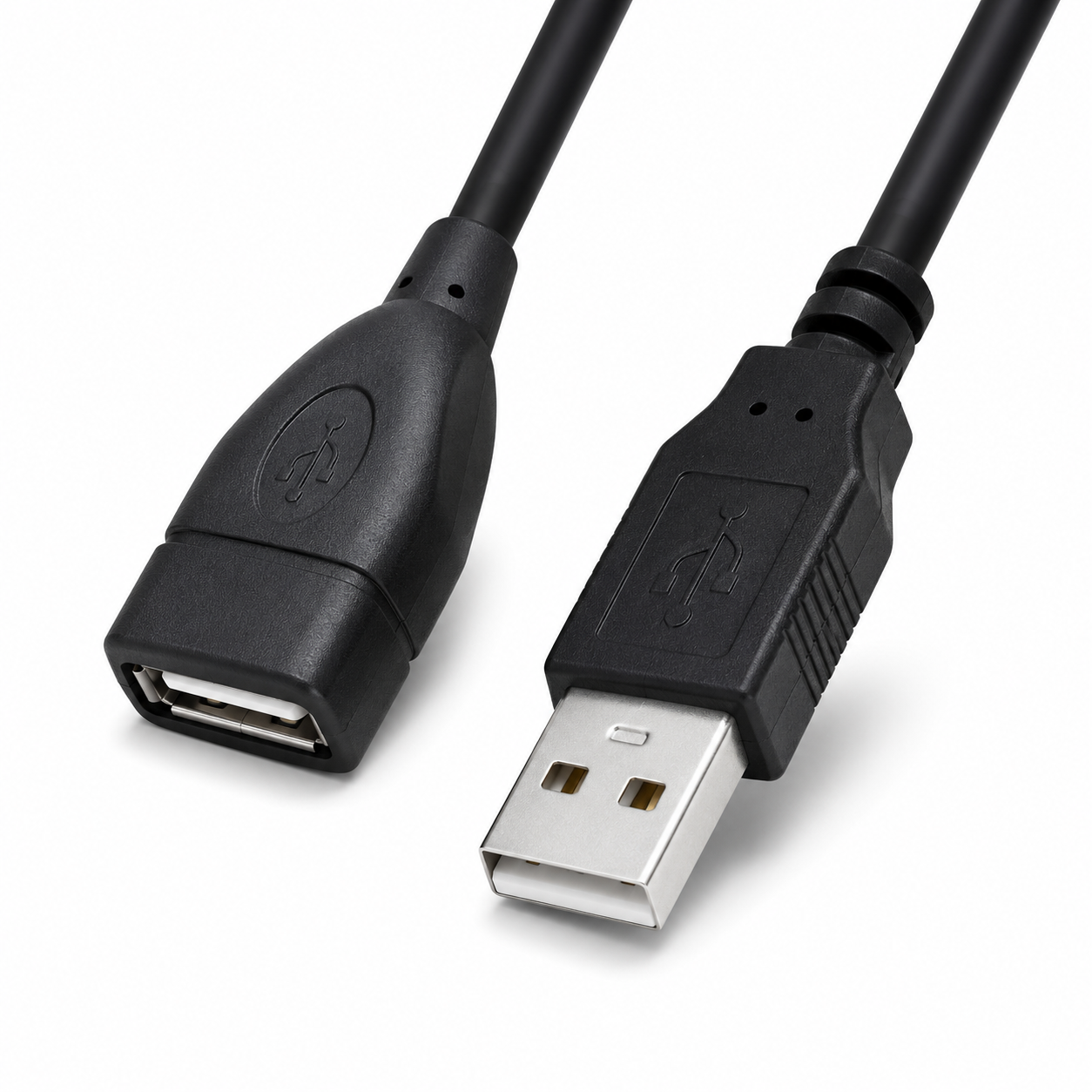 USB 2.0 AM/AF extension cable երկարացման մալուխ սև 3մ