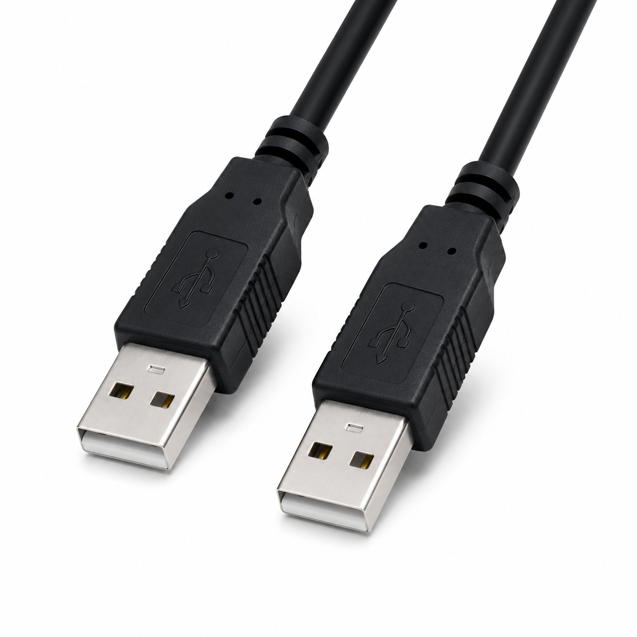 USB 2.0 AM/AM մալուխ Cable սև 1.5մ