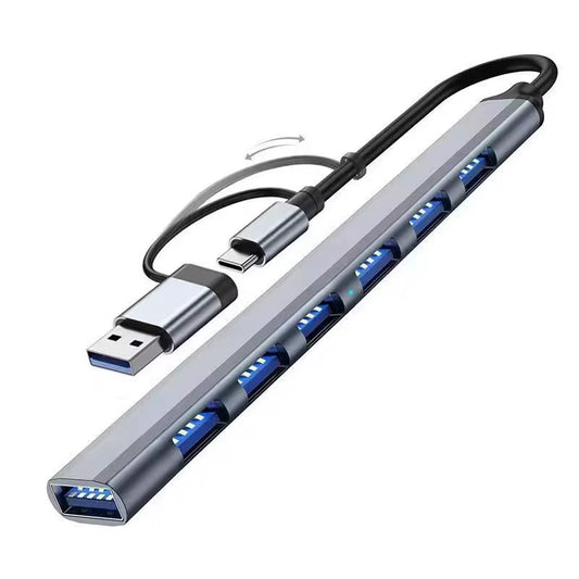 2 in 1 3.0 HUB 7 Port Adapter Converter ադապտեր կոնվերտեր