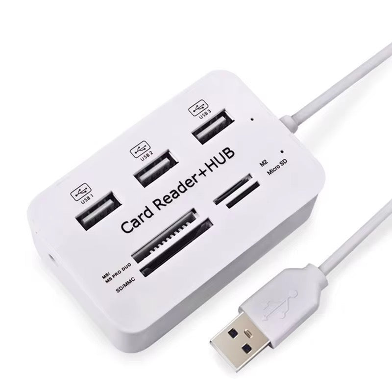 2.0 USB COMBO HUB + Card Reader USB հաբ և քարտ կարդացող