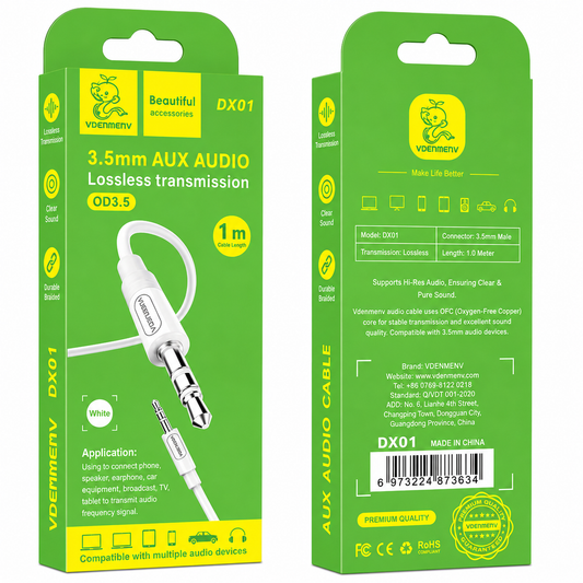 DX01 3.5mm AUX Audio Cable աուդիո լար 1մ