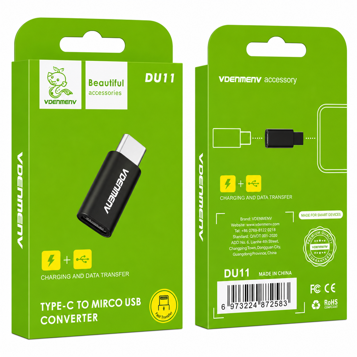 DU11 Type-C to Micro USB Converter կոնվերտեր